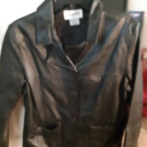 Leather blk jacket